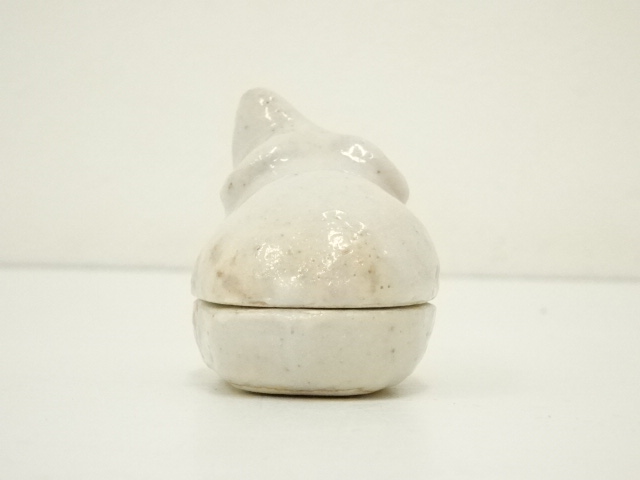  志野焼　野中春清造　干支未香合（共箱）